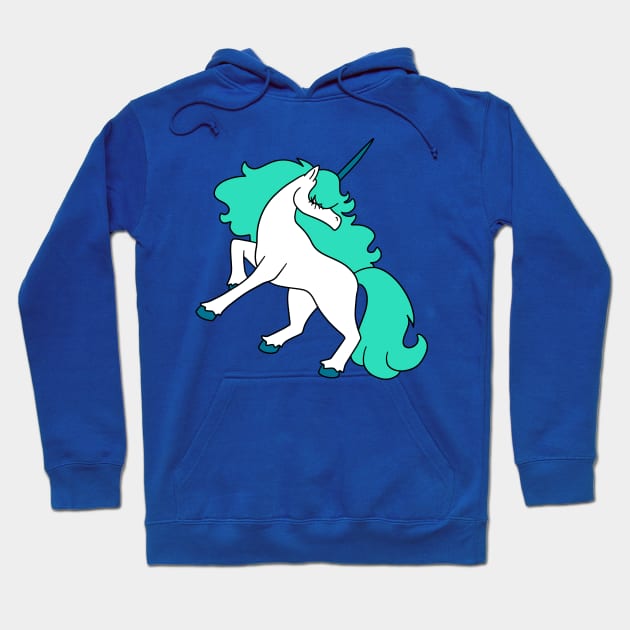 Blue-Green Haired Unicorn Hoodie by saradaboru